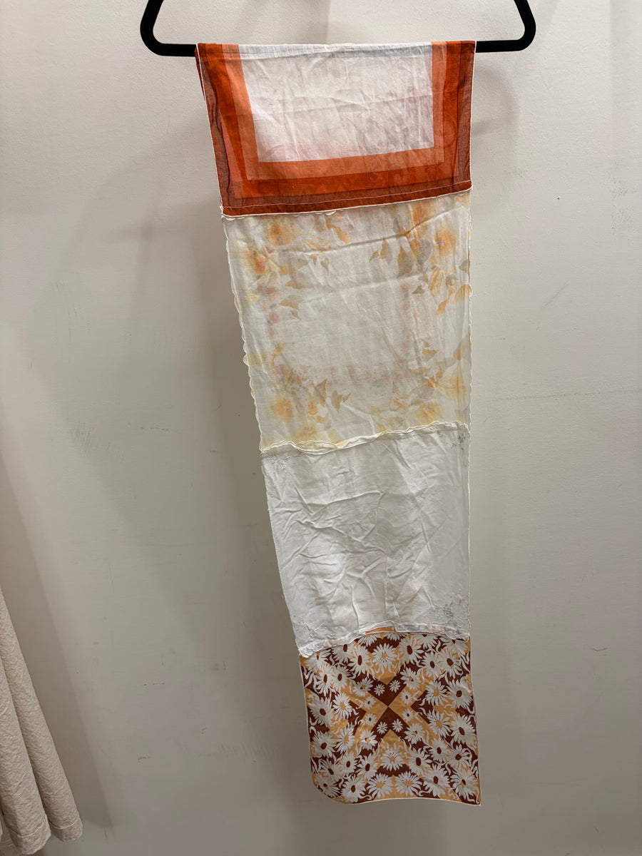 Vintage Hankie Patchwork Scarf #001
