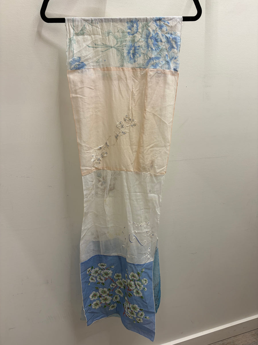 Vintage Hankie Patchwork Scarf #003