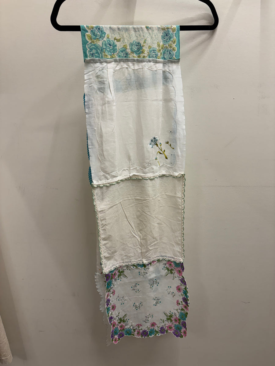 Vintage Hankie Patchwork Scarf #004