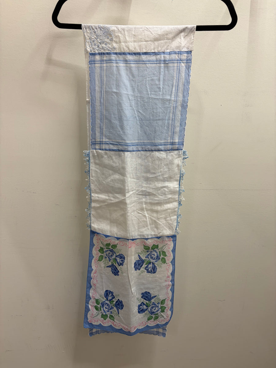 Vintage Hankie Patchwork Scarf #002