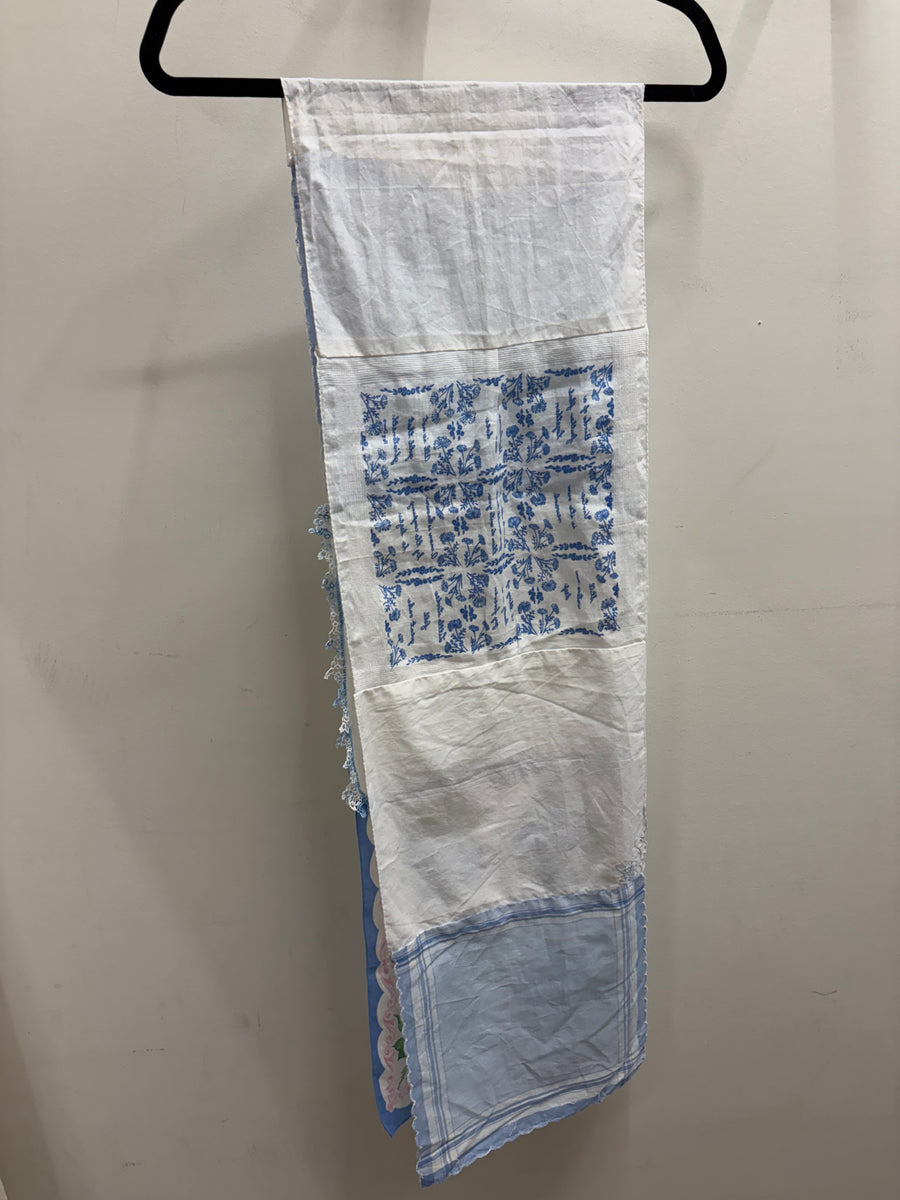 Vintage Hankie Patchwork Scarf #002