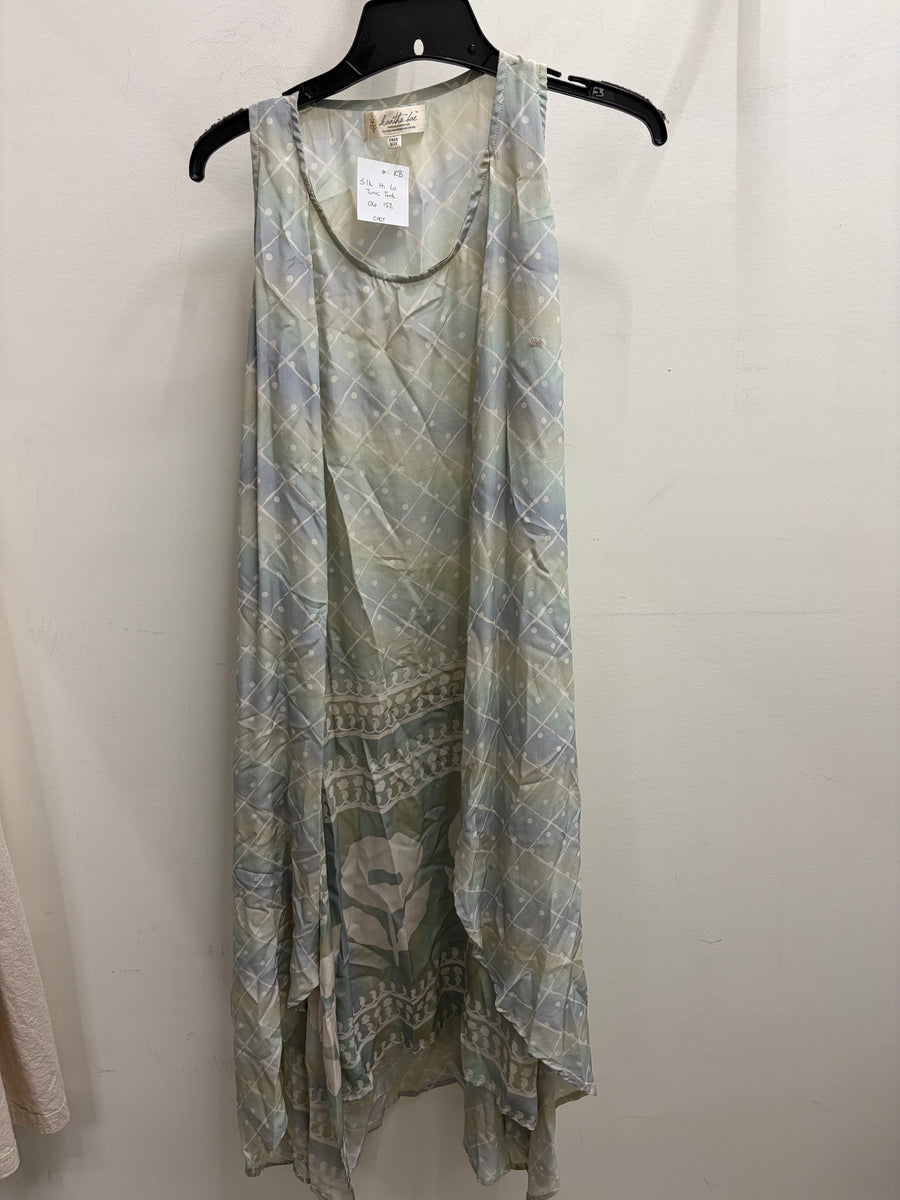 Silk Hi Lo Tunic Tank #152 by Kantha Bae