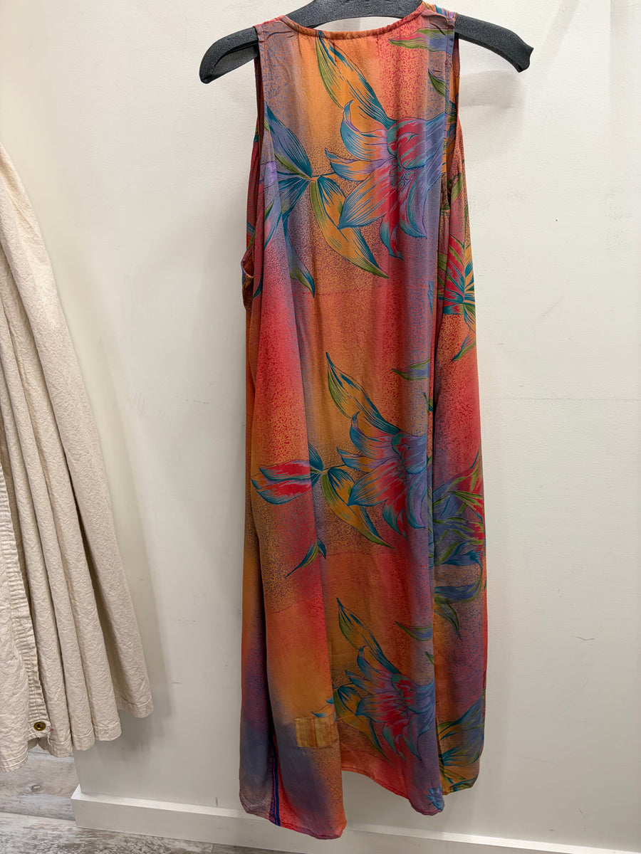 Silk Hi Lo Tunic Tank #157 by Kantha Bae