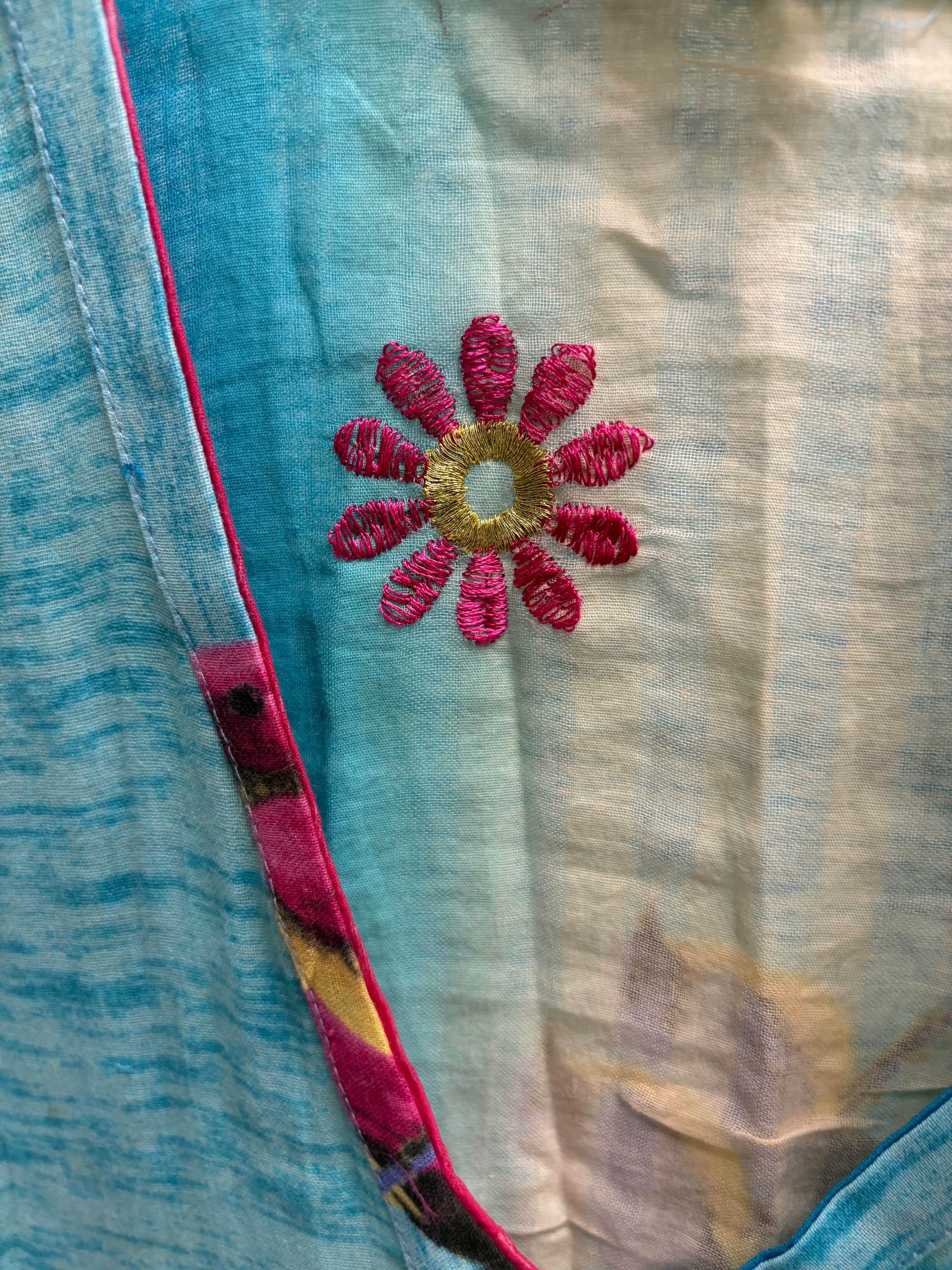 Duality Cotton Sari Take It Easy Muu #104 by Kantha Bae