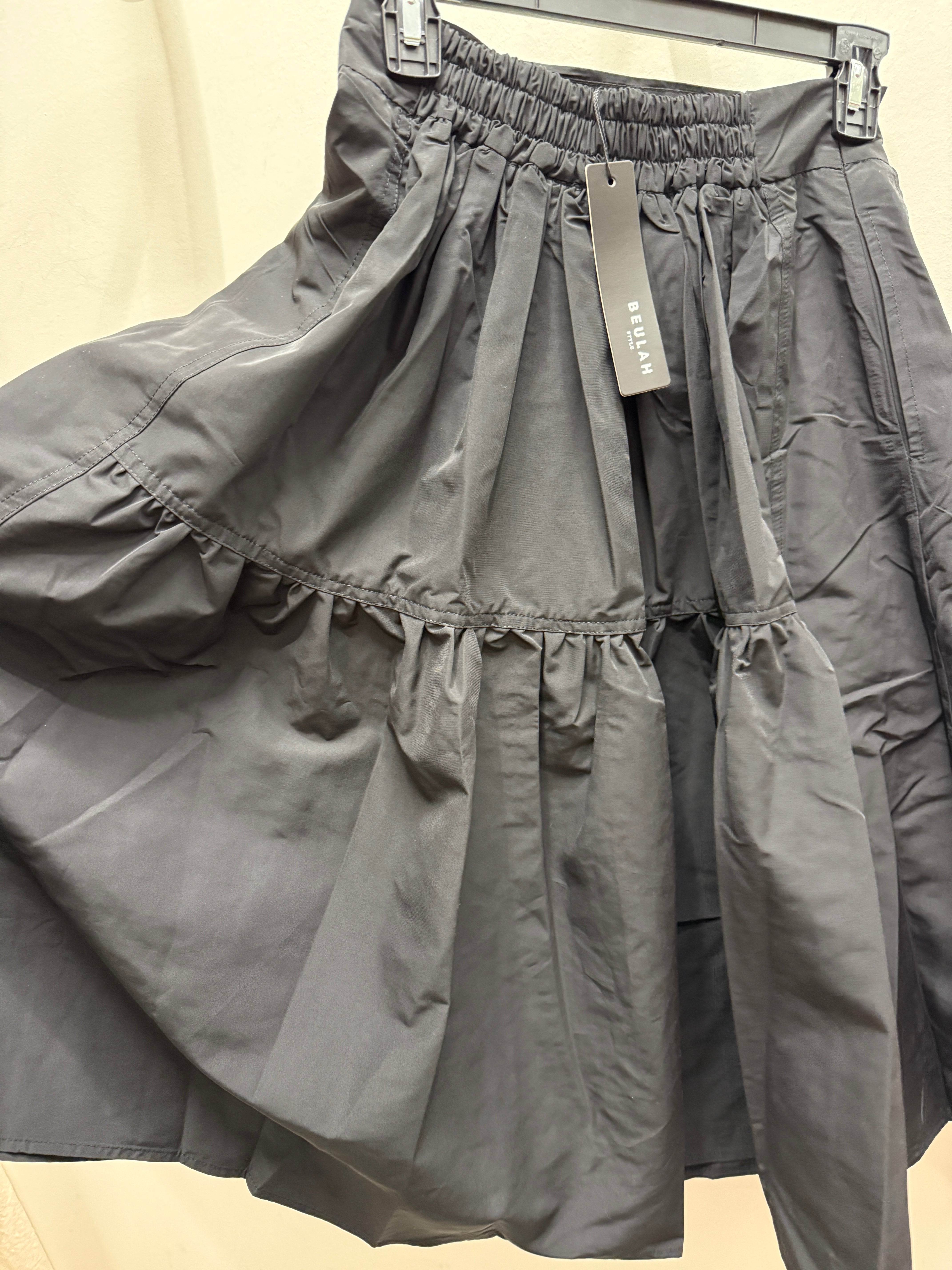 Midi Skirt in Black by Beulah KC5152