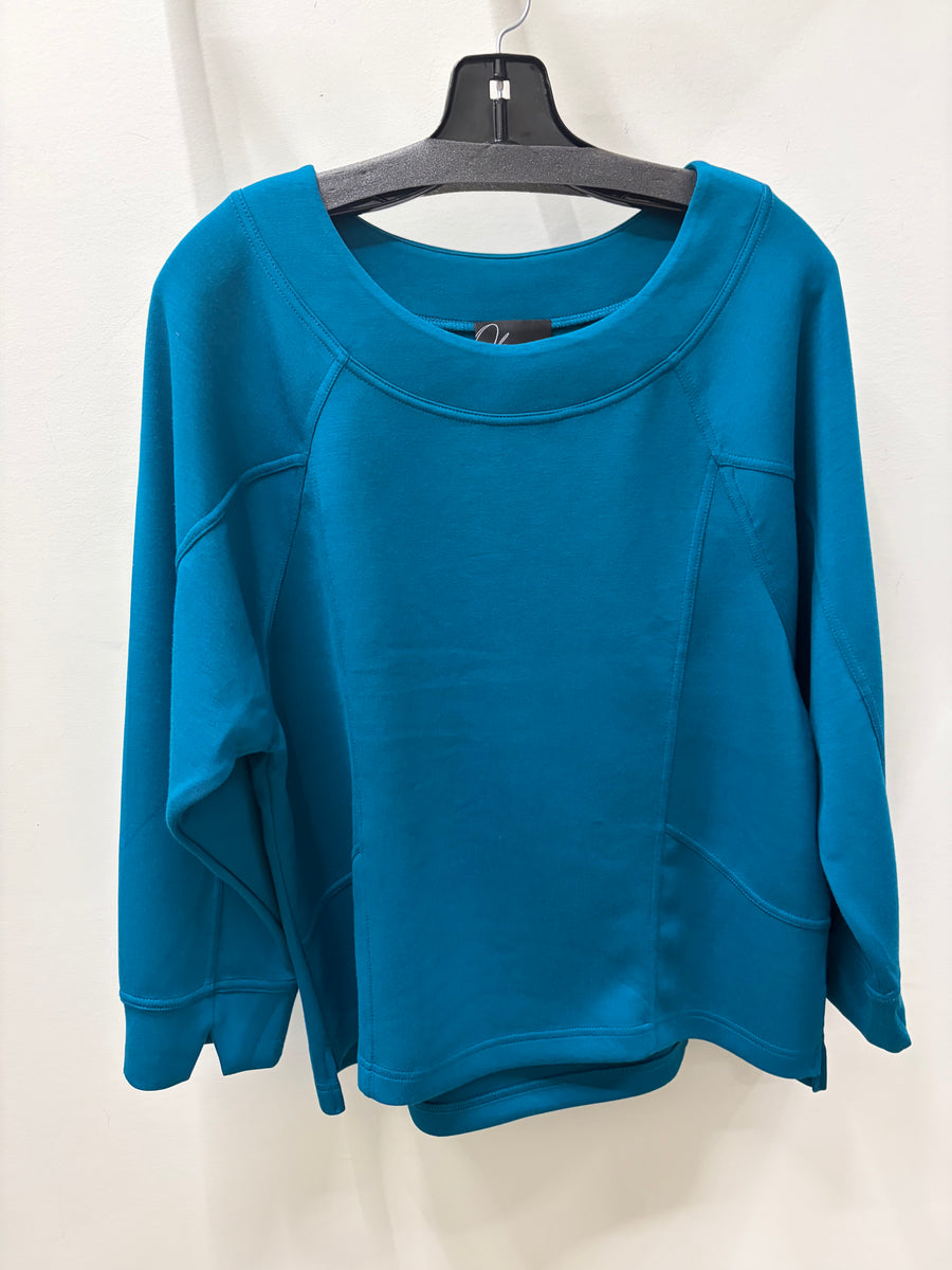 Feather Lux Knit Stitch Pullover by Olivia