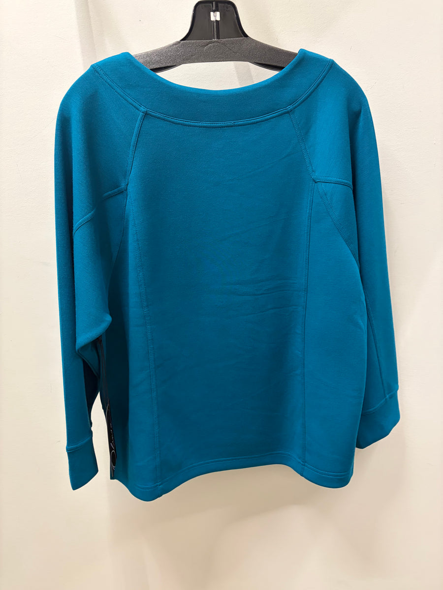 Feather Lux Knit Stitch Pullover by Olivia