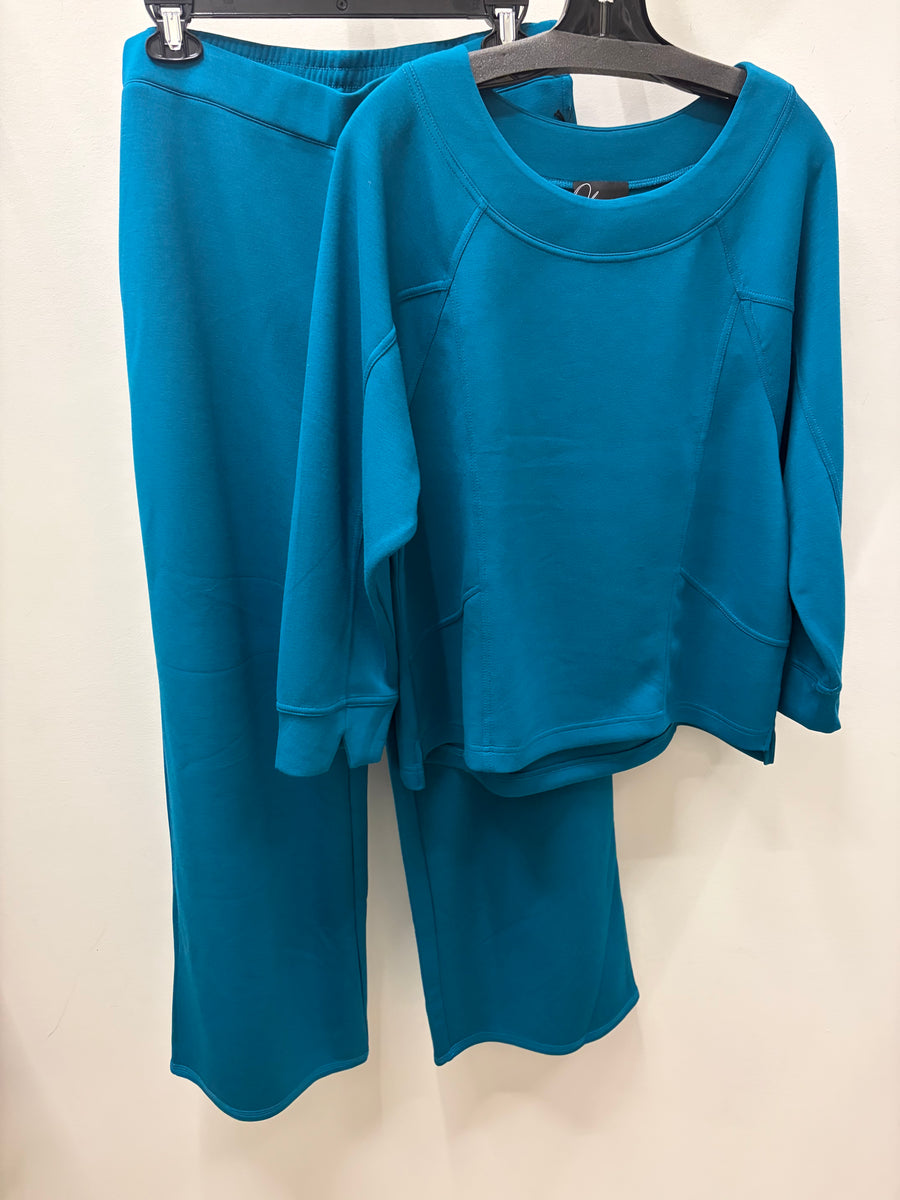 Feather Lux Knit Solid Trek Pant by Olivia
