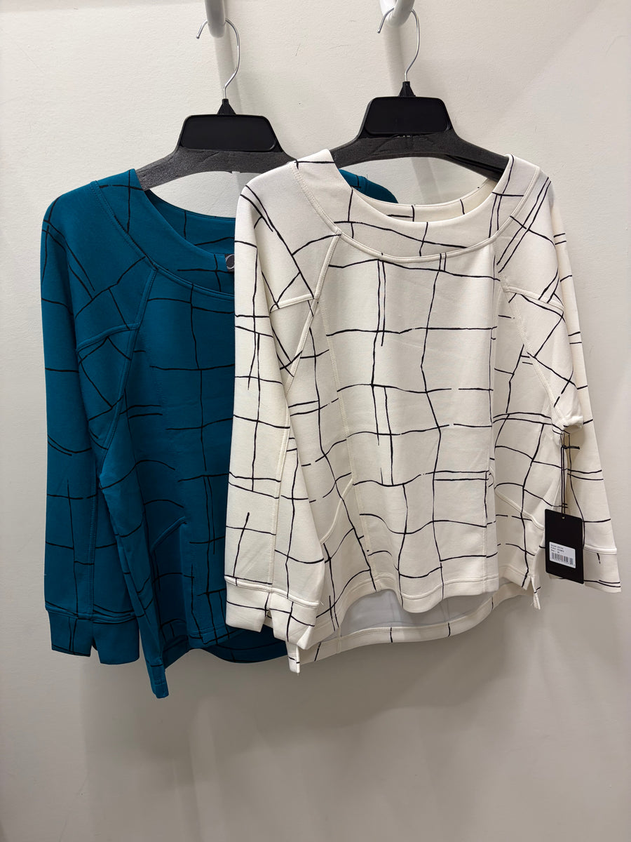Feather Lux Knit Print Pullover by Olivia
