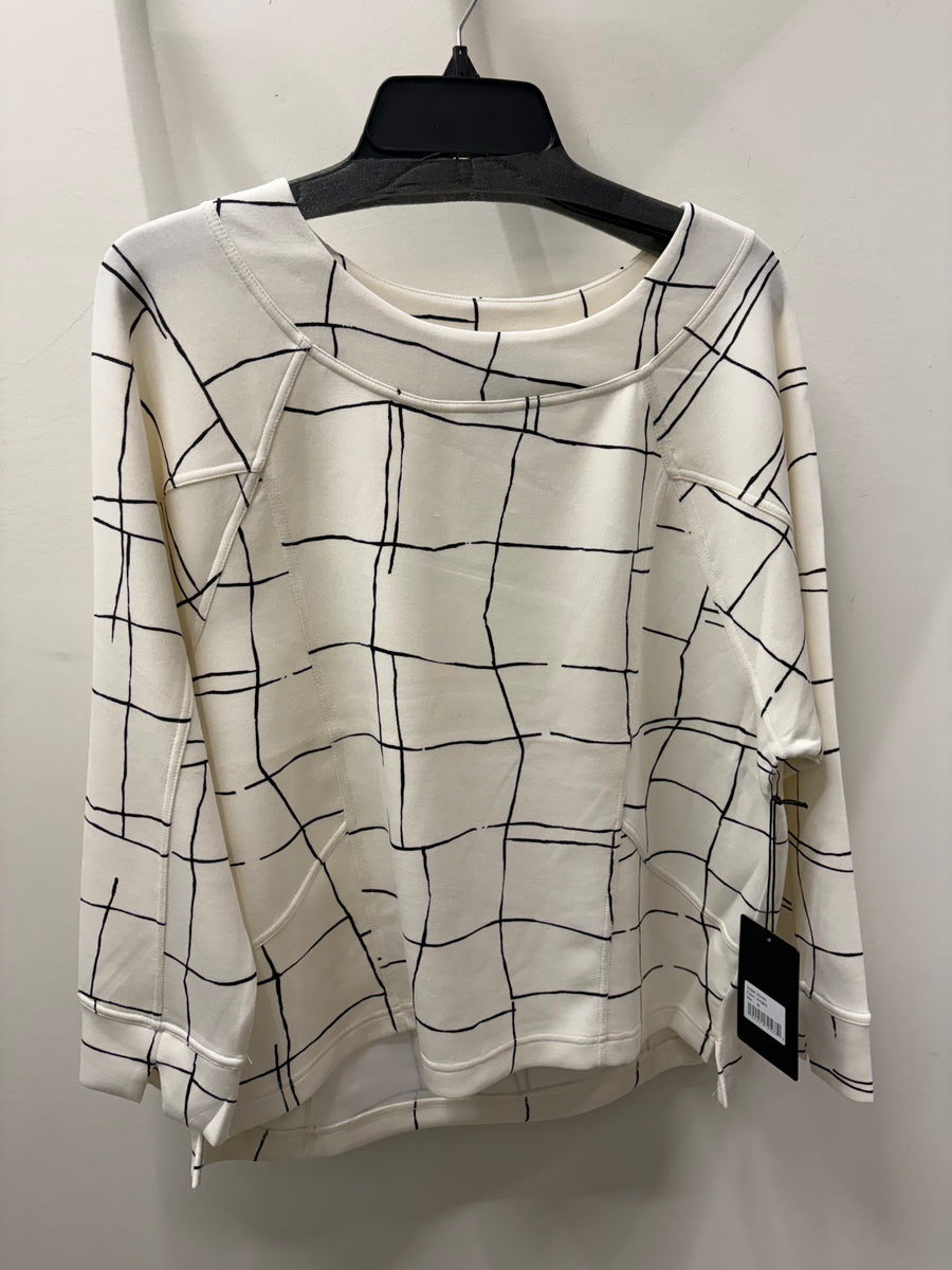 Feather Lux Knit Print Pullover by Olivia