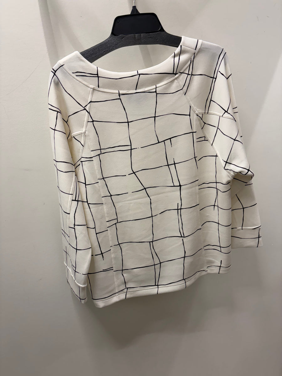 Feather Lux Knit Print Pullover by Olivia