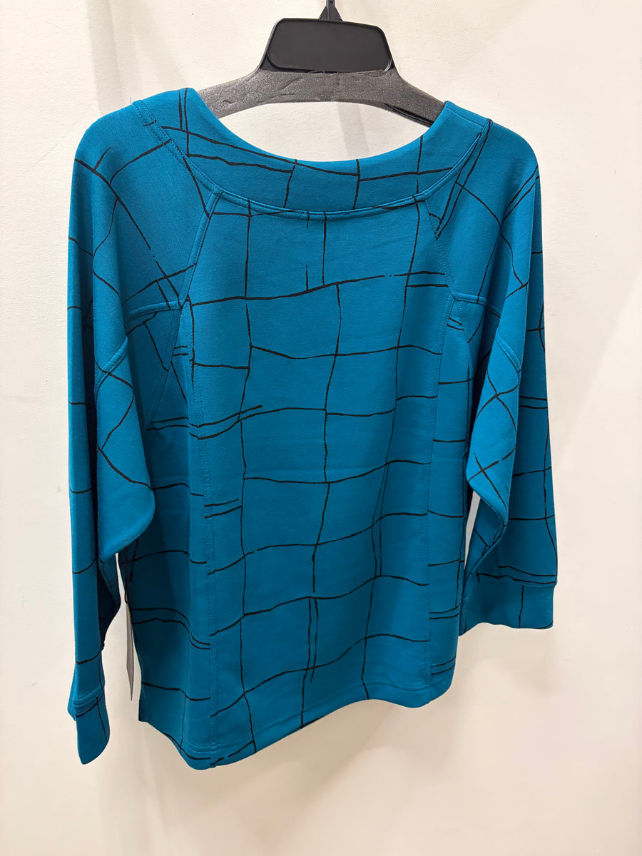 Feather Lux Knit Print Pullover by Olivia