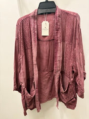 Boho Texture Mixed Print Kimono by Young Threads