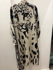 Leopard Print Sweater Duster by Adore