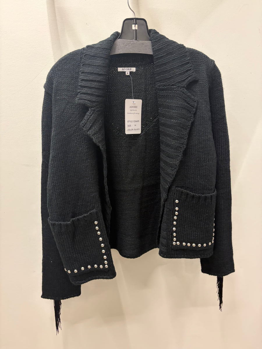 Fringe Cardigan Jacket by Adore