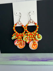 Black & White Multi Button Earrings by The Vintage Jewel