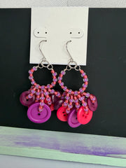 Black & White Multi Button Earrings by The Vintage Jewel