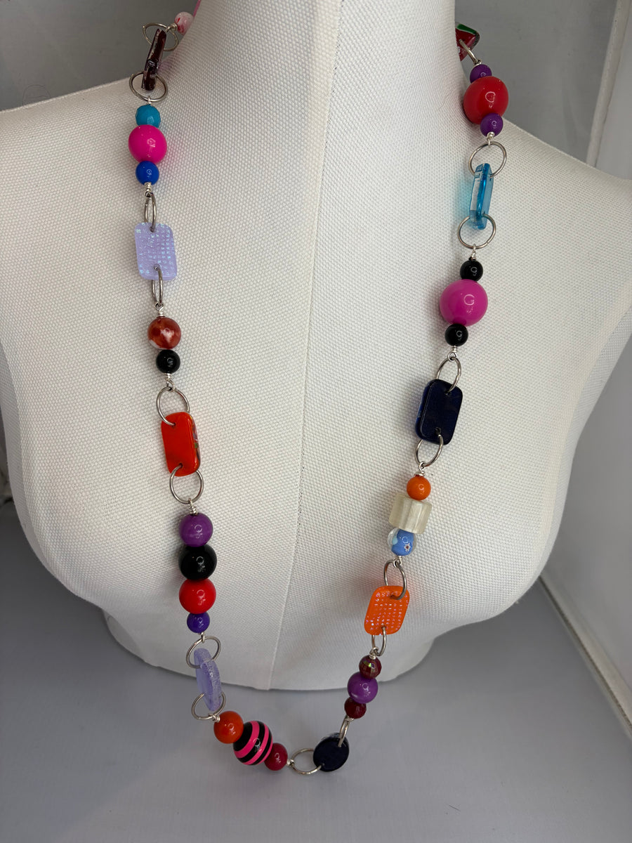 Multi Fun Bead Necklace by The Vintage Jewel