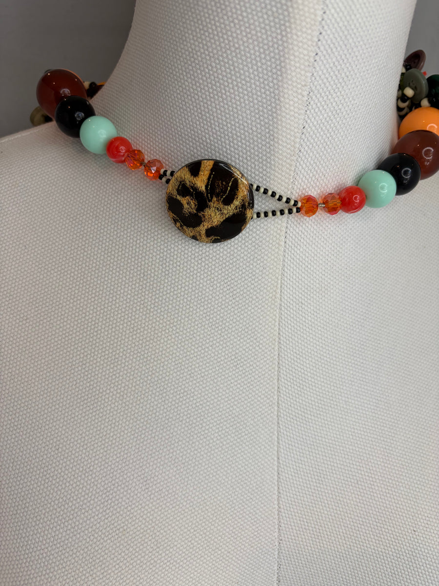 Chunky Button Bead Necklace by The Vintage Jewel