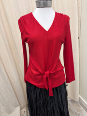 Glimmer Speck Front Tie Top by Clara Sun Woo
