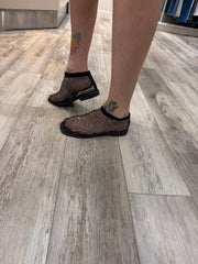 Sable Mesh Shoes in black fishnet - Robin Boutique