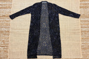 Midnight Paisley Burnout Velvet Duster by Adore