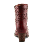 L'Artiste Kissofarose Boots in Dark Red Back View - Robin Boutique