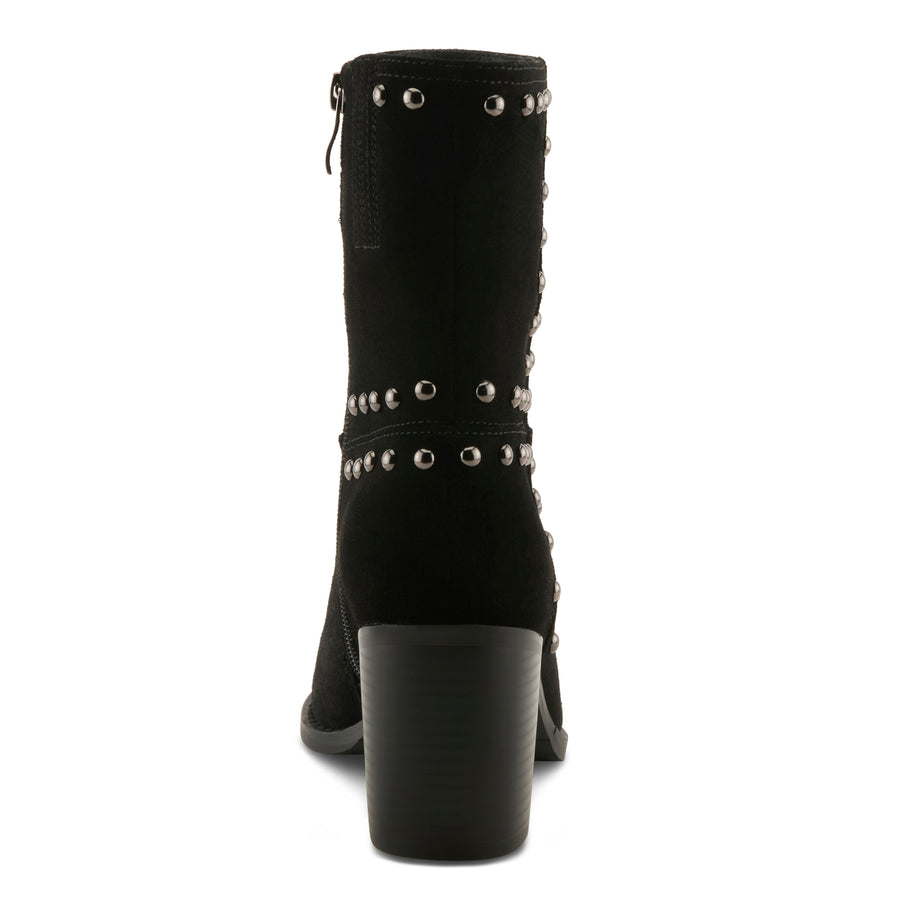 Azura LilStudette Boots In Black Back View - Robin Boutique