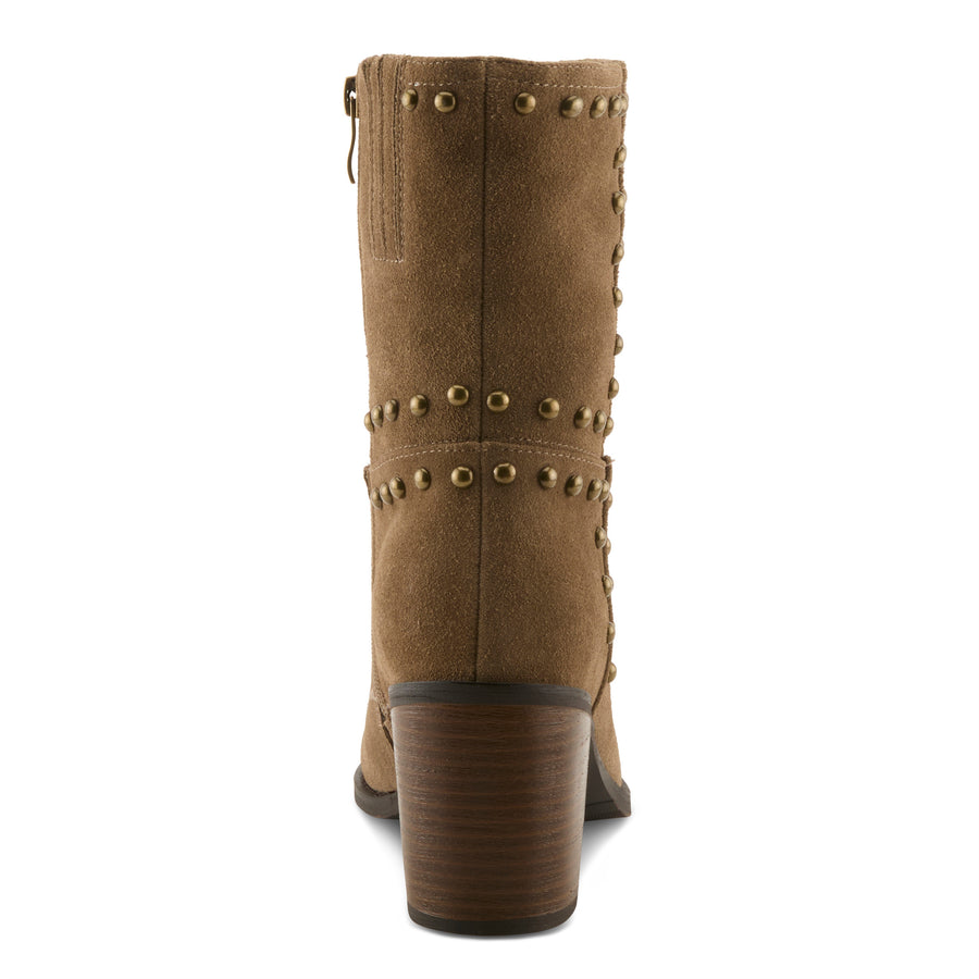 Azura LilStudette Boots In Taupe Back View - Robin Boutique