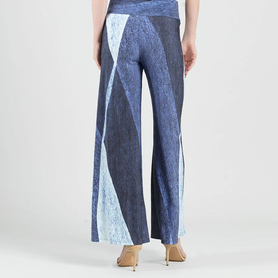 Silky Stripes Palazzo Pant by Clara Sun Woo