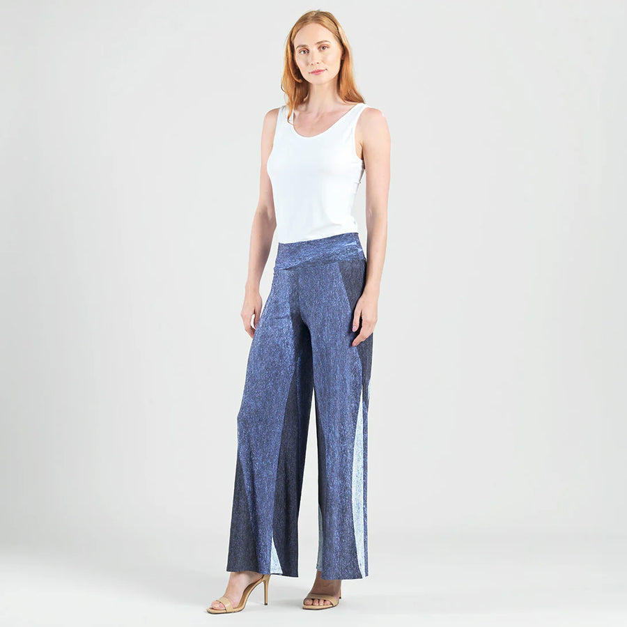 Silky Stripes Palazzo Pant by Clara Sun Woo