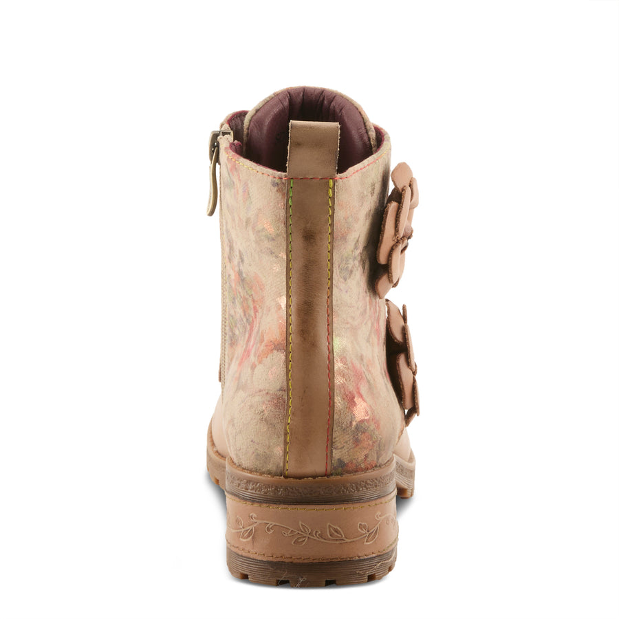 L'Artiste Martinela Boots in Beige Multi back View - Robin Boutique