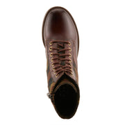 L'Artiste Marty Plaid Boots In Brown Multi Top View - Robin Boutique