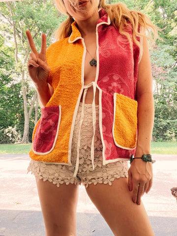 Towel Top Vest by the Morgan Factory One-Of Upcycled - Robin Boutique-Boutique 