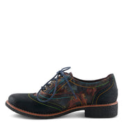 L'Artiste Muggiasti-Vinty Shoes  in black multi  side view Robin Boutique