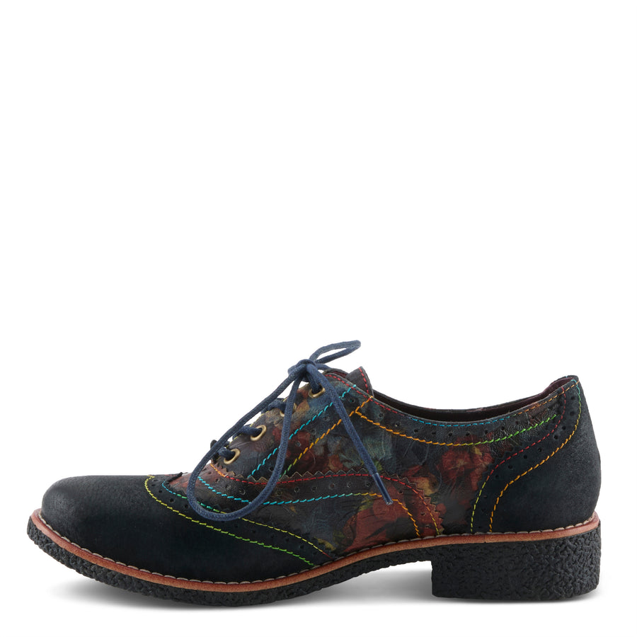 L'Artiste Muggiasti-Vinty Shoes  in black multi  side view Robin Boutique