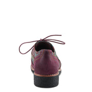 L'Artiste Muggiasti-Vinty Shoes  in bordeaux back view  multi Robin Boutique