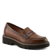 Patrivia NEVE Loafer Shoes in Med Brown Side View - Robin Boutique