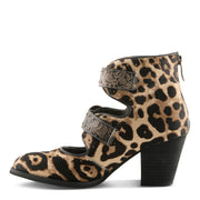 L'Artiste Notched-Leo Boots Side View - Robin Boutique