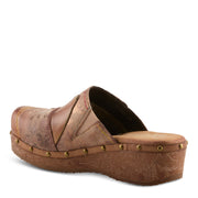 Side View of Olympe Clogs in tan multi - Robin Boutique