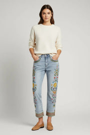 Colette Straight Crop in Pocket Full of Sunshine by Driftwood Robin Boutique