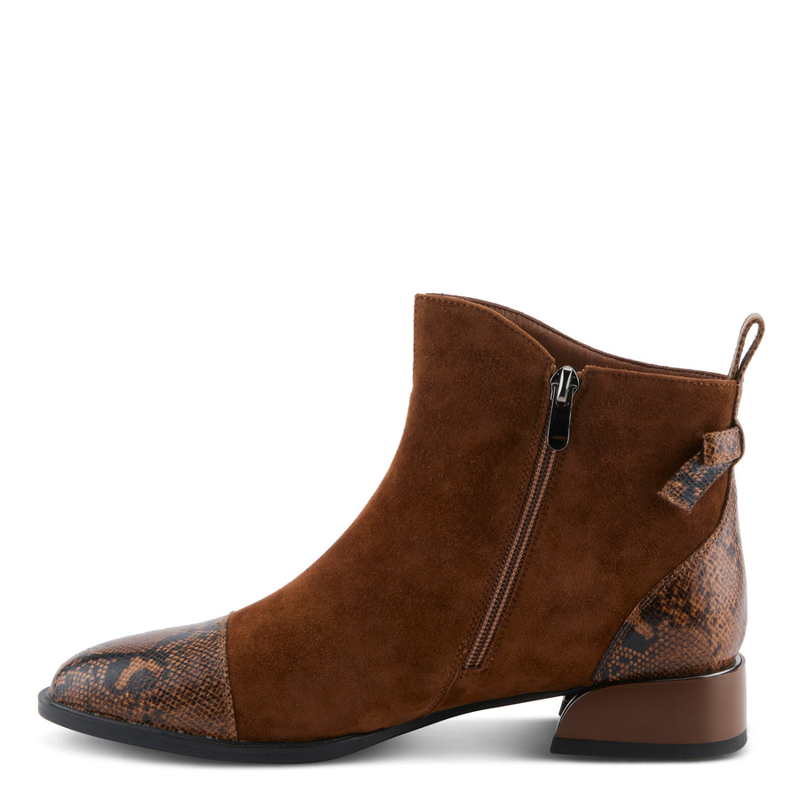 Salacia Boots By Azura in Cognac side view - Robin Boutique