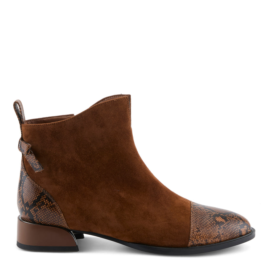 Salacia Boots By Azura in Cognac side view - Robin Boutique