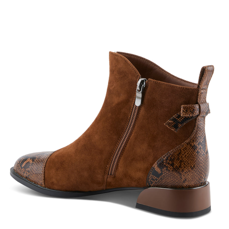 Salacia Boots By Azura in Cognac side view - Robin Boutique