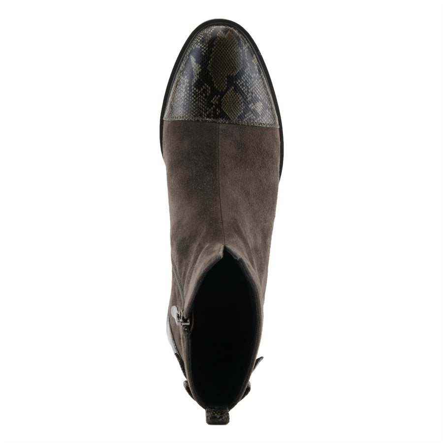 Salacia Boots By Azura in Grey top view - Robin Boutique