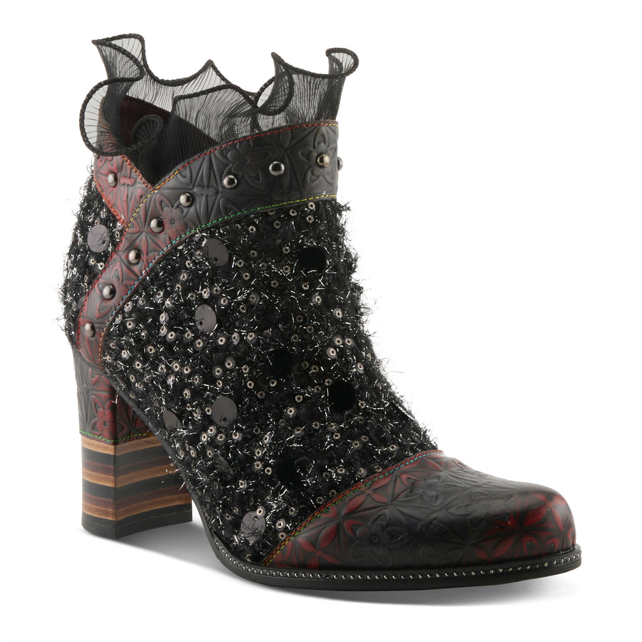 L'Artiste Seeherquin Boots in Black Multi Front View - Robin Boutique