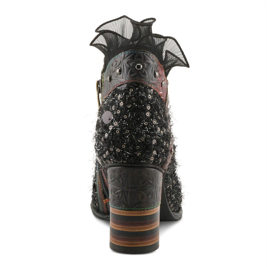 L'Artiste Seeherquin Boots in Black Multi Back View - Robin Boutique
