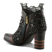 L'Artiste Seeherquin Boots in Black Multi Back View - Robin Boutique