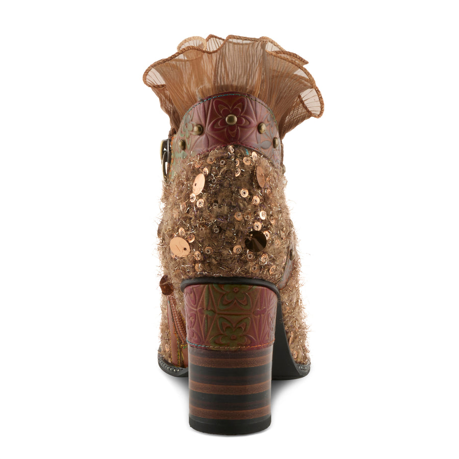 L'Artiste Seeherquin Boots in Camel Multi Back View - Robin Boutique