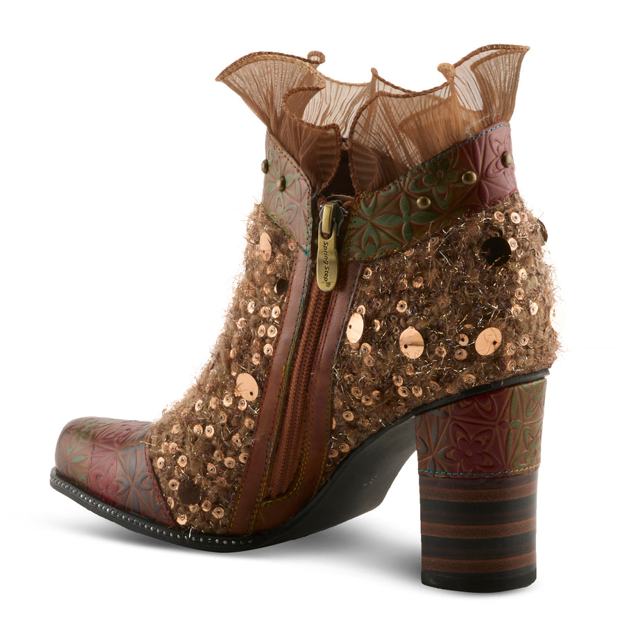 L'Artiste Seeherquin Boots in Camel Multi Back View - Robin Boutique